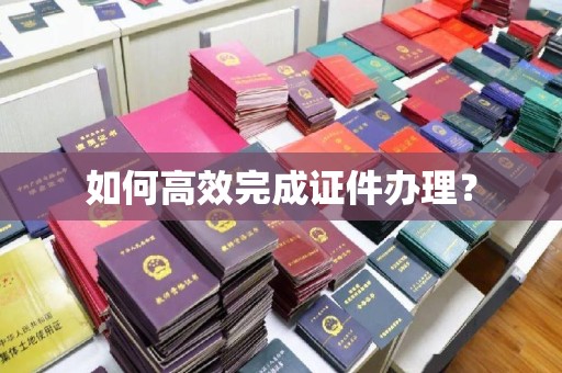 员山如何高效完成证件办理？