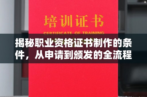 员山揭秘职业资格证书制作的条件，从申请到颁发的全流程解析